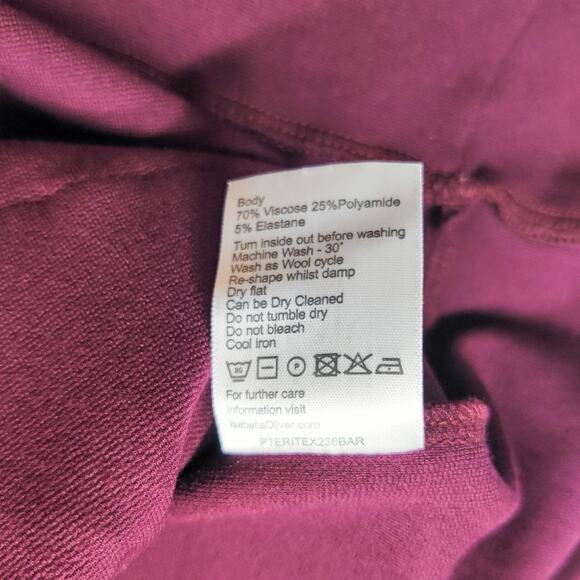 Isabella Oliver Maternity Tunic Dress Turtleneck Aubergine Purple Small A-line - Picture 10 of 15